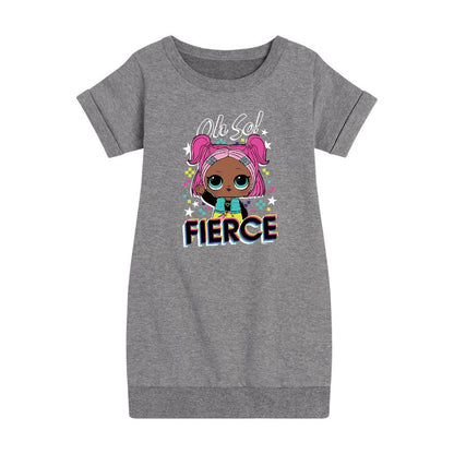 Girls' - LOL Surprise! - Oh So Fierce Graphic Short Sleeve Fleece Dress