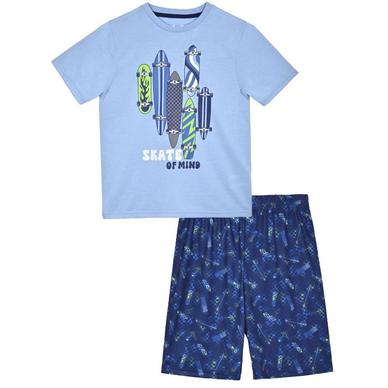 Sleep On It Boys 2-Piece Short-Sleeve Jersey Pajama Shorts Set