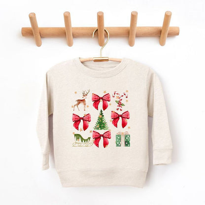 سويت شيرت جرافيكي ناعم للغاية من مجموعة Coquette Christmas Collage للشباب من Juniper Shop