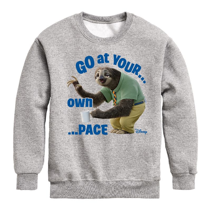 Boys' - Disney - Your Own Pace Graphic Long Sleeve Fleece Sweatshirt