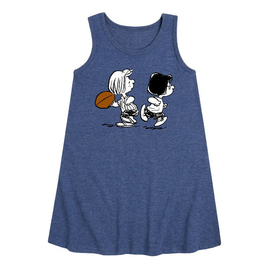 فستان مارسي باتي لكرة القدم بدون أكمام بتصميم جرافيكي للفتيات - بينتس