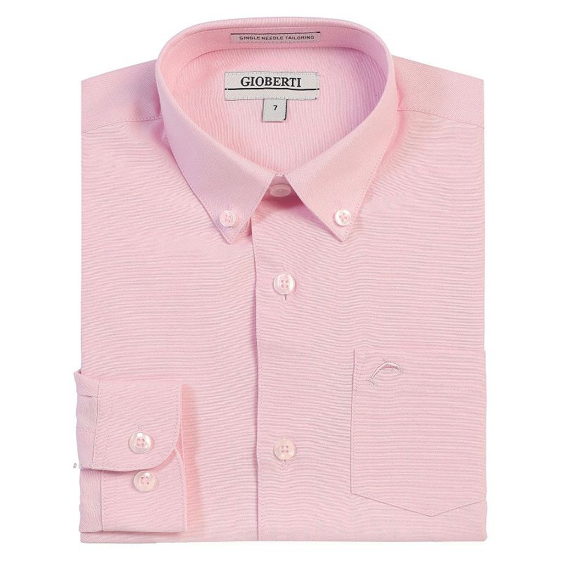 Gioberti Boy's Oxford Long Sleeve Dress Shirt