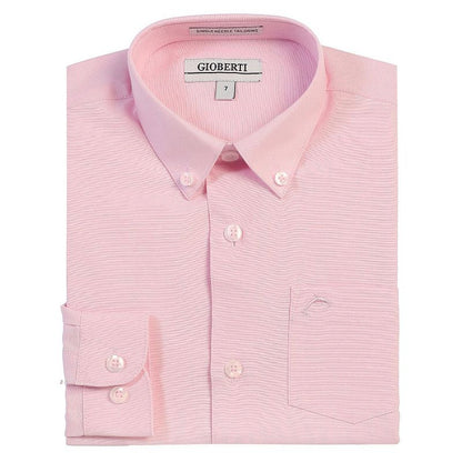 Gioberti Boy's Oxford Long Sleeve Dress Shirt