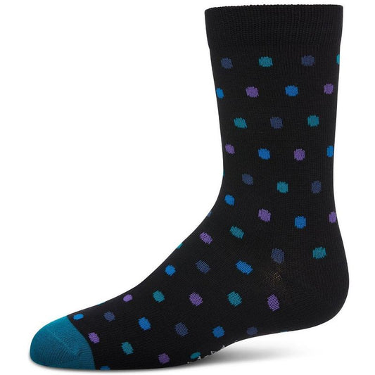 Memoi Boys' Colorful Dot Crew Socks
