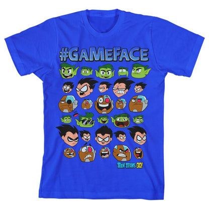 Teen Titans Go #GameFace Youth Royal Blue Graphic Tee