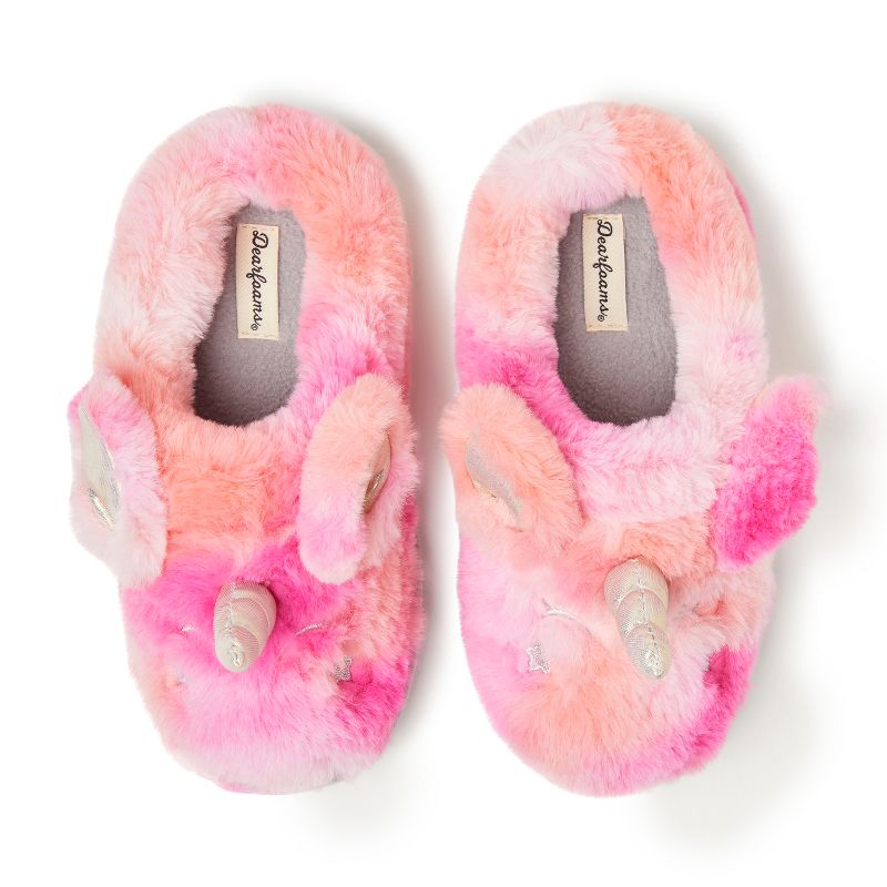 Dearfoams Kid's Peyton Animal Slip-On Clog House Slipper