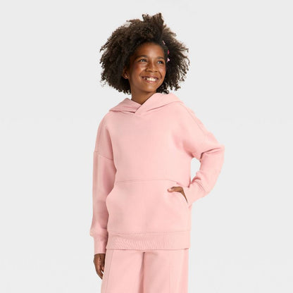 سويت شيرت بقلنسوة من الصوف كبير الحجم للبنات - art class™