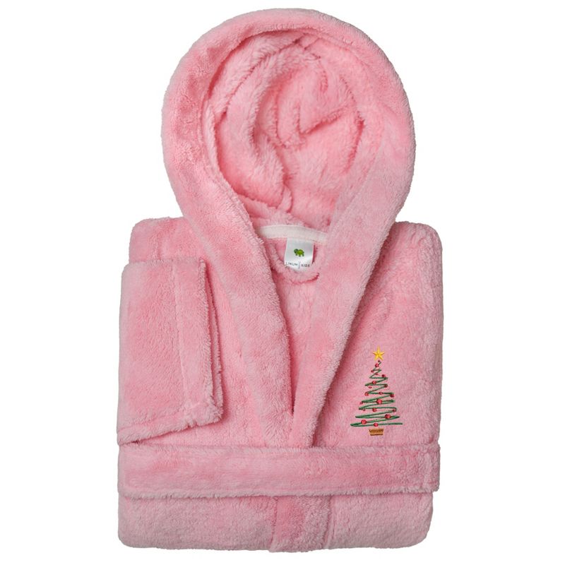 Linum Kids 100% Polyester SUPER PLUSH Double Brushed Hooded Bathrobe - TURTLE , KIDS65-DESIGN