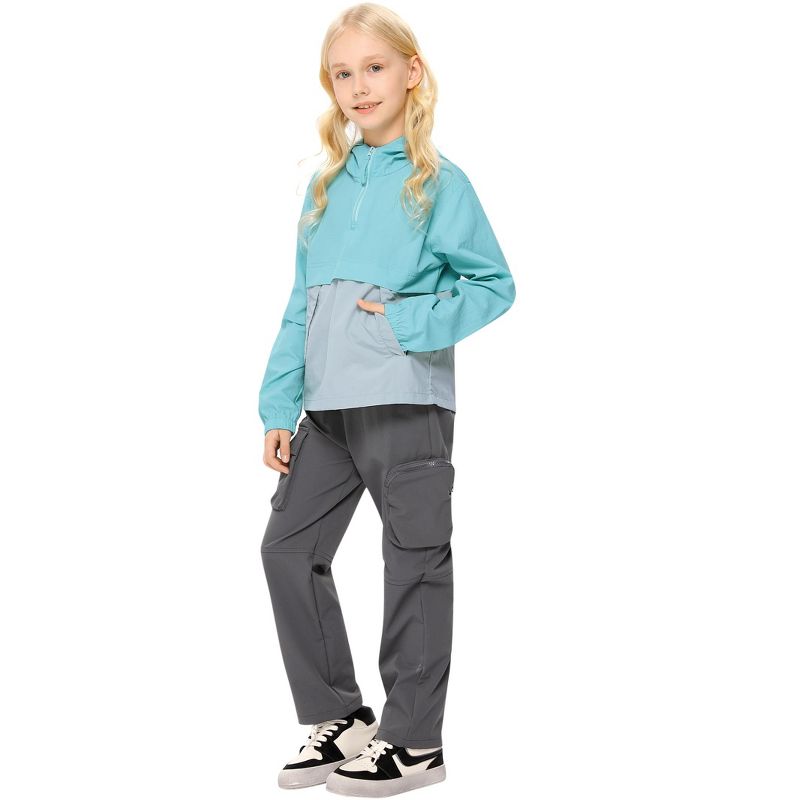 Kids Lightweight Packable Rain Jacket Waterproof Hooded Raincoats Windproof for Boys and Girls