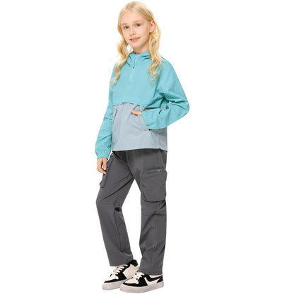Kids Lightweight Packable Rain Jacket Waterproof Hooded Raincoats Windproof for Boys and Girls
