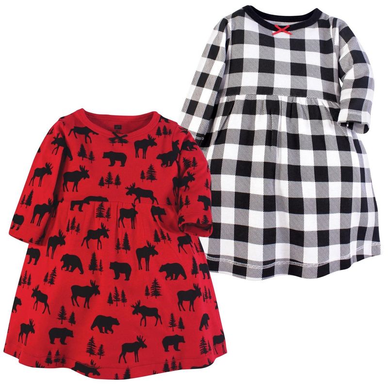 Luvable Friends Hudson Baby Long-Sleeve Dresses 2pk (Part 3)