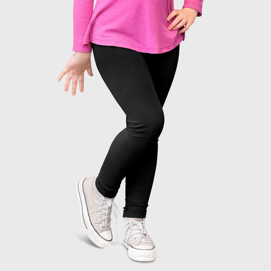 City Threads Girls 100% Cotton Leggings - USA-Made, Soft, Breathable & Sensory Friendly for Kids/Toddlers