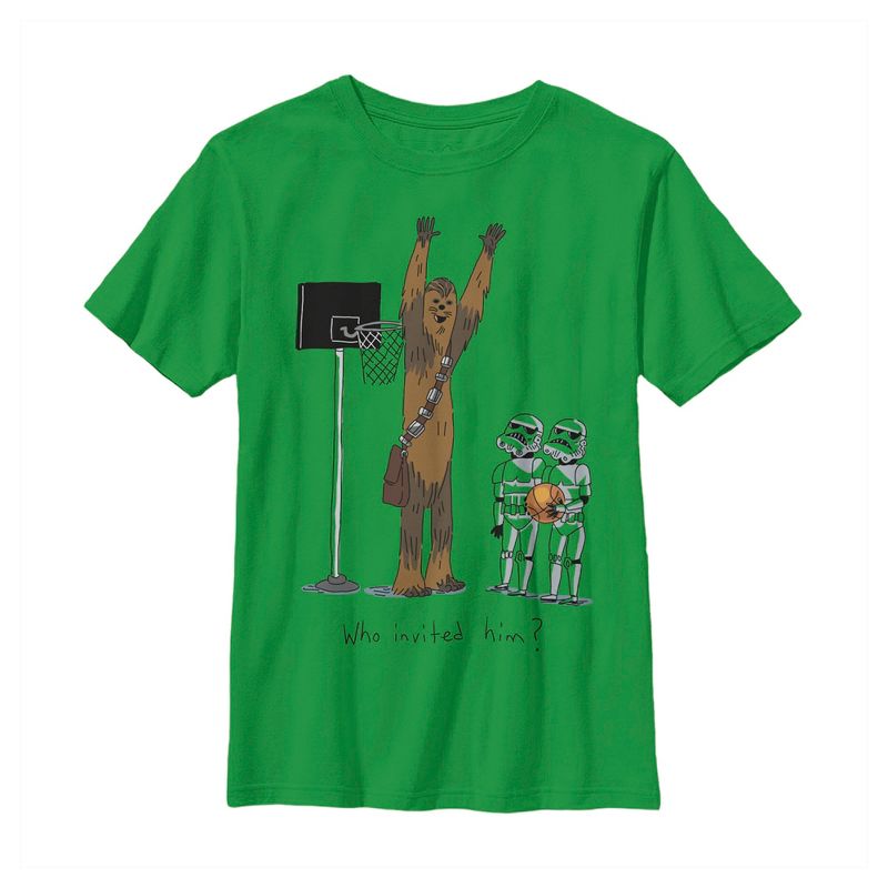Boy's Star Wars Chewbacca Basketball Who Invited Him T-Shirt