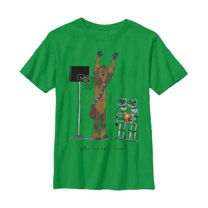Boy's Star Wars Chewbacca Basketball Who Invited Him T-Shirt