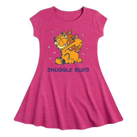 Girls' - Garfield - Snuggle Buds Fit & Flair Cap Sleeve Dress