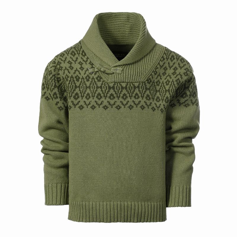 Gioberti Boy's 100% Cotton Pullover Knitted Sweater with Toggle Button Closure
