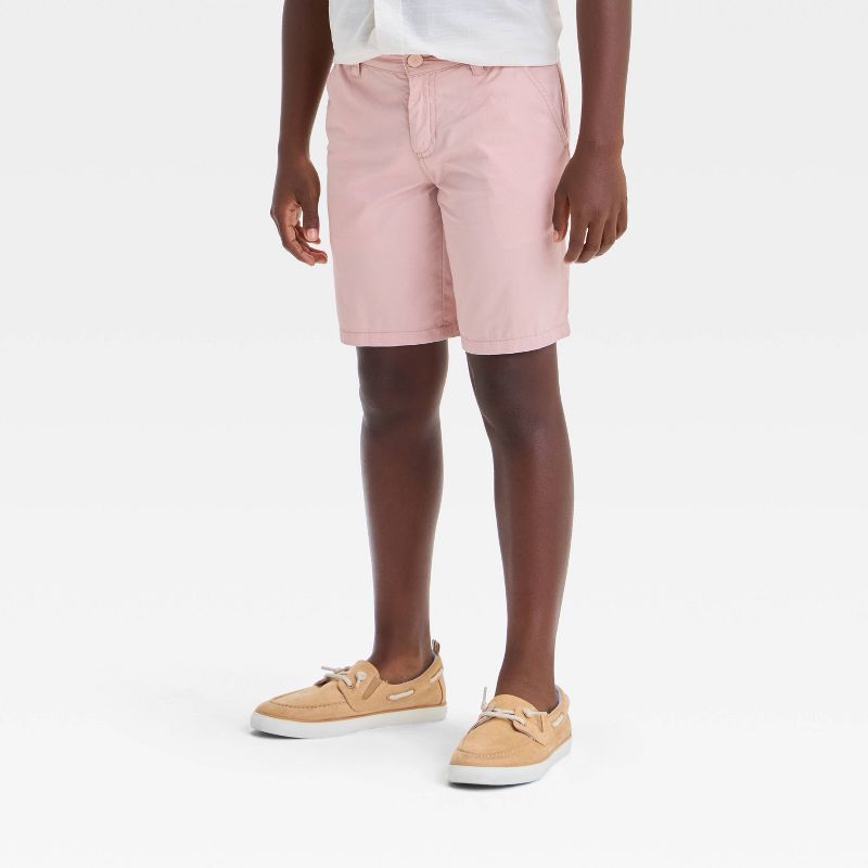 Boys' Regular Fit Flat Front 'At the Knee' Chino Shorts - Cat & Jack™