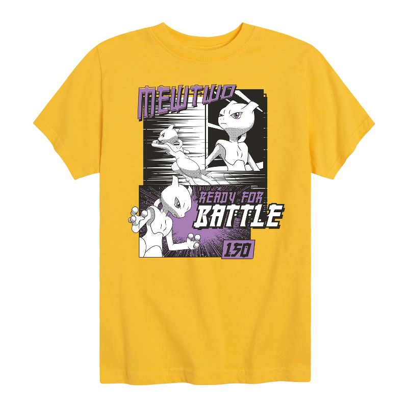 تي شيرت جرافيكي بأكمام قصيرة للأولاد - بوكيمون - ميوتو جاهز للمعركة