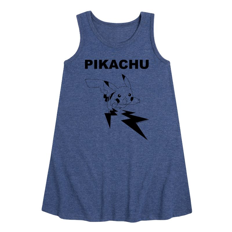 Girls' - Pokémon - Pikachu Engage Graphic Sleeveless Aline Dress