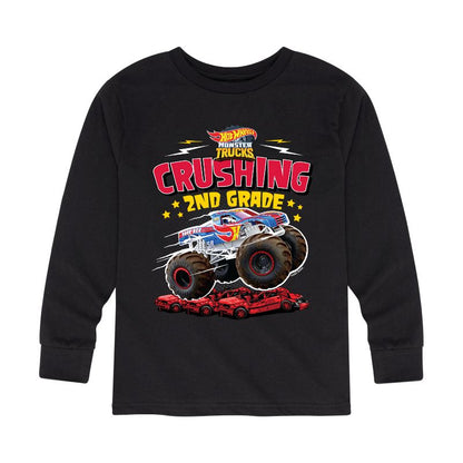 Boys' - Hot Wheels - Crushing 2nd Grade Long Sleeve Graphic T-Shirt