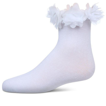 Memoi Girls' Floral Halo Cotton Anklet Socks