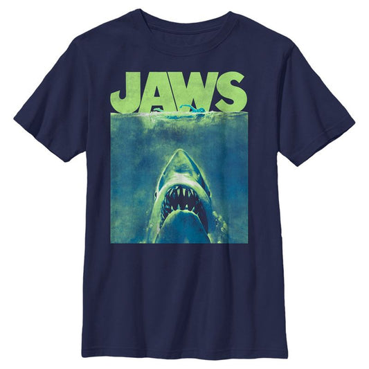 Boy's Jaws Neon Poster T-Shirt