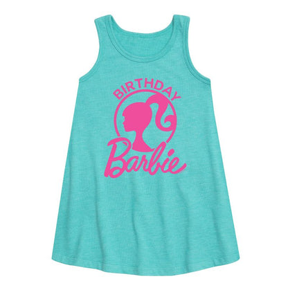 Girls' - Barbie - Birthday Graphic Sleeveless Aline Dress