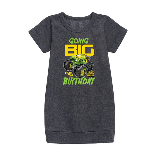 Girls' - Hot Wheels - Going Big For My Birthday Graphic Short Sleeve Fleece Dress