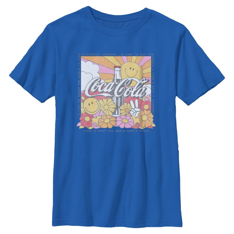 Boys Coca Cola Unity Square Lyrics Logo T Shirt
