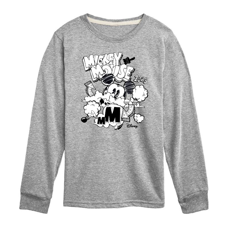 Boys' - Disney - Mickey Mouse Long Sleeve Graphic T-Shirt
