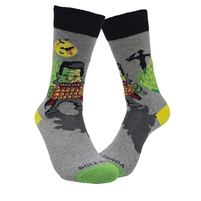 Dracula Eating Corn Socks from the Sock Panda - Great for Halloween (Men's or Tween Sizes)