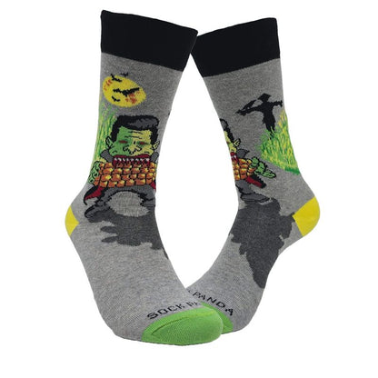 Dracula Eating Corn Socks from the Sock Panda - Great for Halloween (Men's or Tween Sizes)