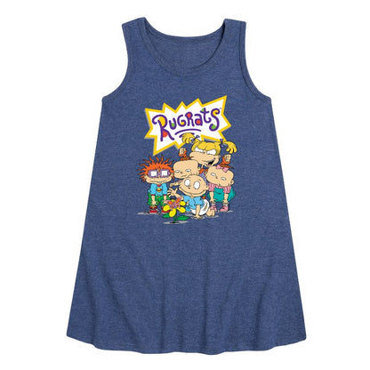Girls' - Rugrats - Natural Wonder Graphic Sleeveless Aline Dress