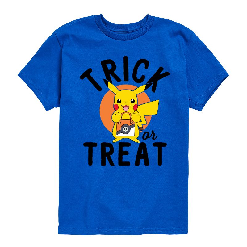 تي شيرت جرافيكي بأكمام قصيرة للأولاد - بوكيمون - بيكاتشو هالوين خدعة أم حلوى