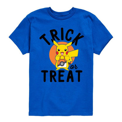 تي شيرت جرافيكي بأكمام قصيرة للأولاد - بوكيمون - بيكاتشو هالوين خدعة أم حلوى