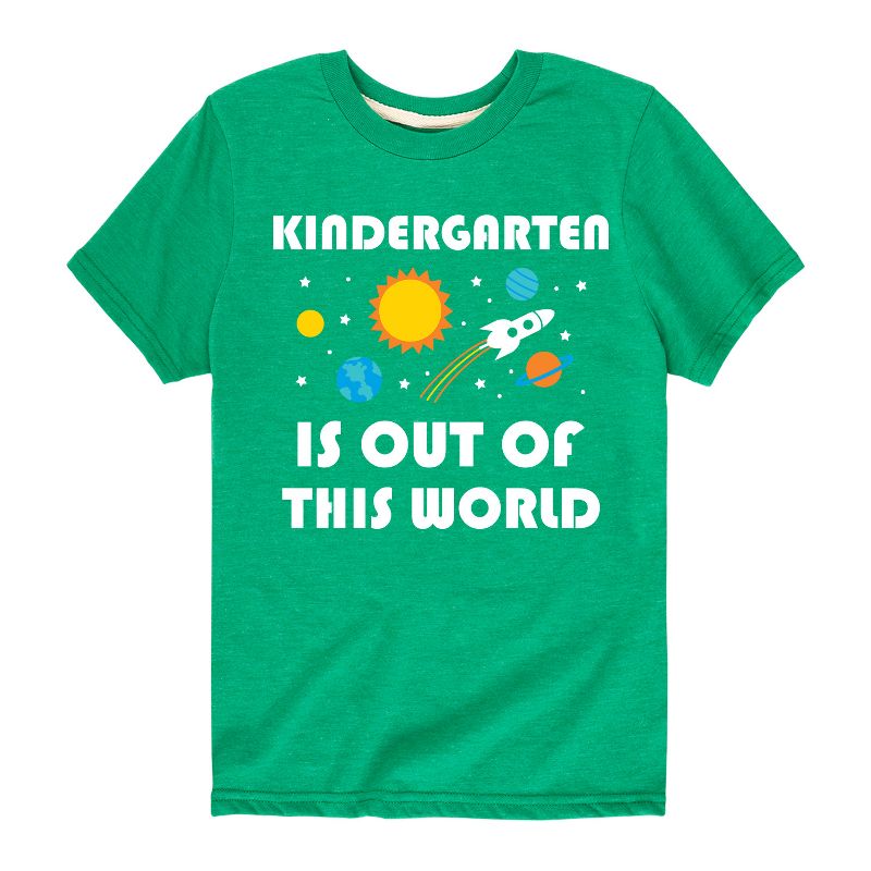 تي شيرت جرافيكي بأكمام قصيرة للأطفال - رسالة فورية - من خارج هذا العالم