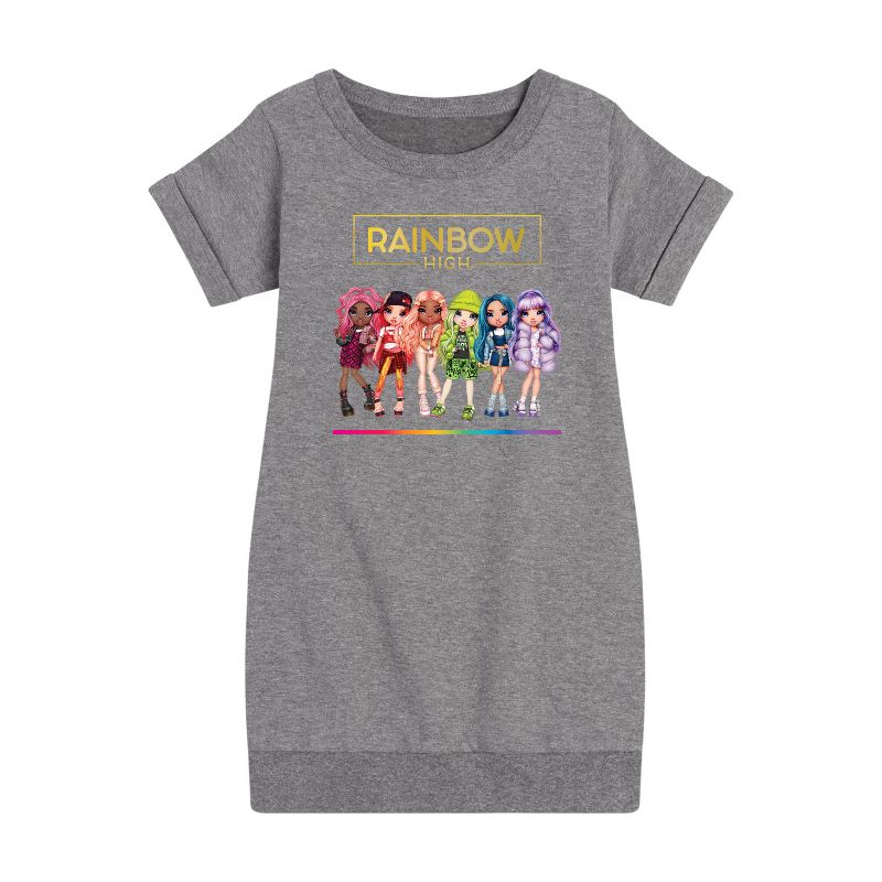 فستان صوف بأكمام قصيرة من مجموعة دمى الألعاب من Rainbow High للبنات