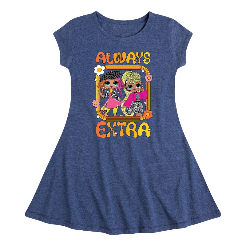 Girls' - LOL Surprise! - Always Extra Fit & Flair Cap Sleeve Dress