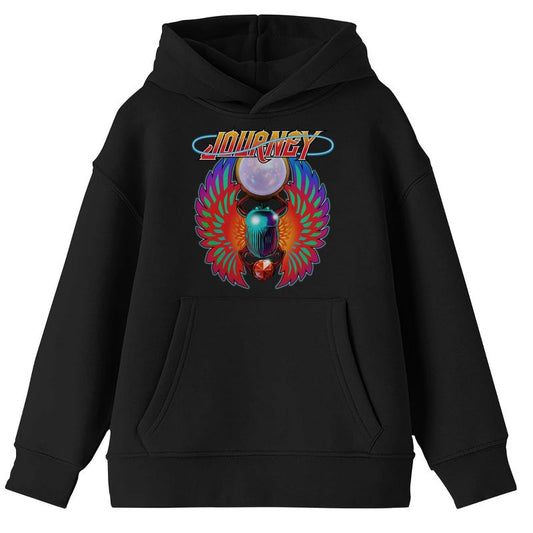 Journey Infinity Scarab Logo Long Sleeve Youth Black Hooded Sweatshirt