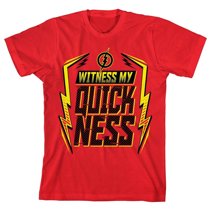 تي شيرت أحمر للأولاد من Flash Witness My Quickness