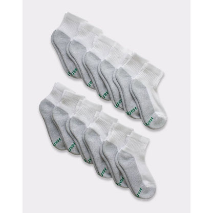 Hanes Boys' 12pk Cushioned Ankle Socks
