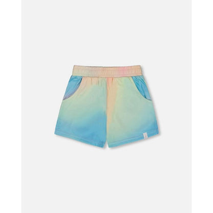 Deux par Deux Girl Printed Short Multicolored Tie Dye