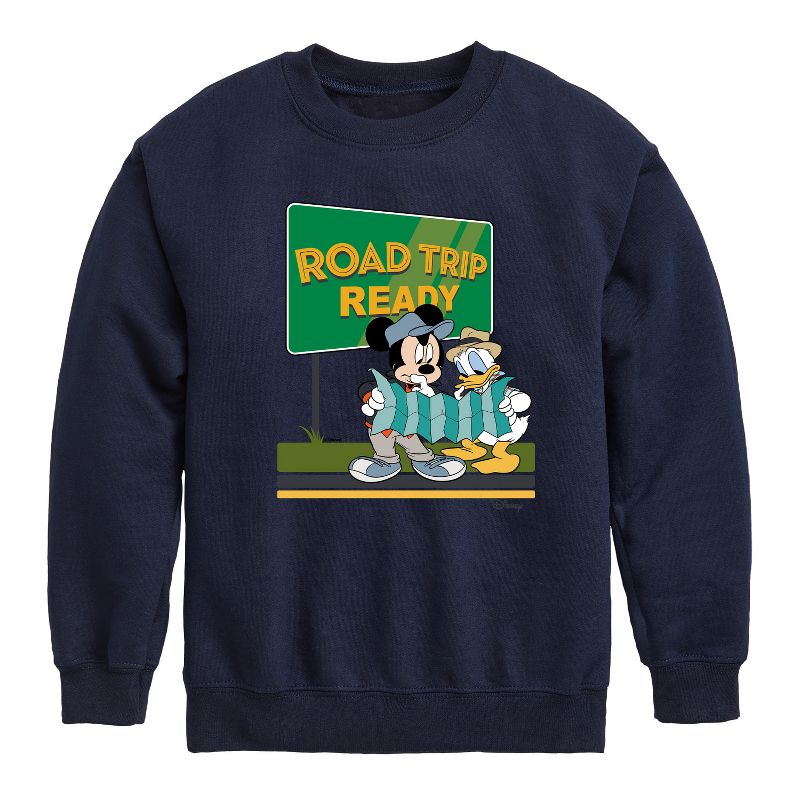 Boys' - Disney - Road Trip Ready Graphic Long Sleeve Fleece Sweatshirt