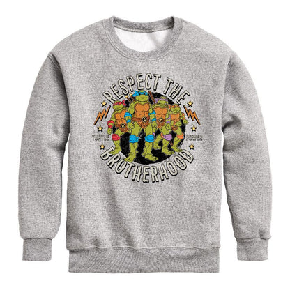Boys' - Teenage Mutant Ninja Turtles - Respect The Brotherhood Graphic Long Sleeve Fleece Sweatshirt