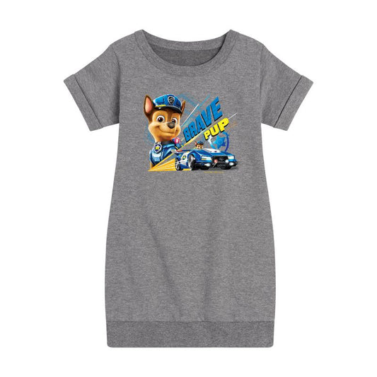 Girls' - Paw Patrol - Brave Pup Graphic Short Sleeve Fleece Dress
