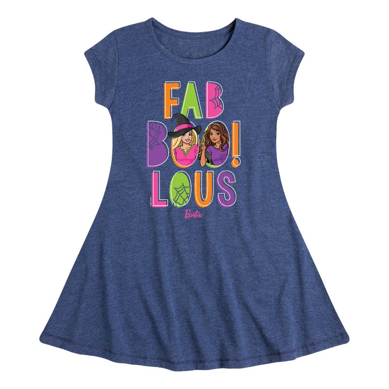 Girls' - Barbie - Faboolous Fit & Flair Cap Sleeve Dress