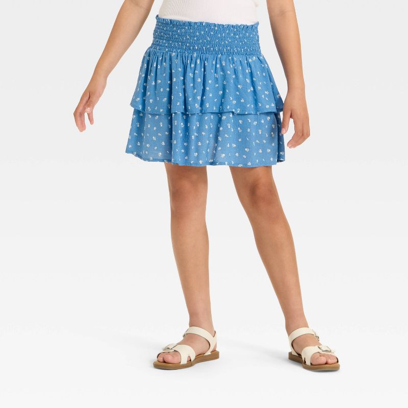 Girls' Floral Woven Skort - Cat & Jack™
