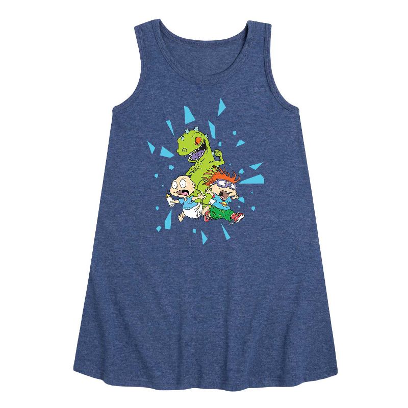 Girls' - Rugrats - Run Graphic Sleeveless Aline Dress