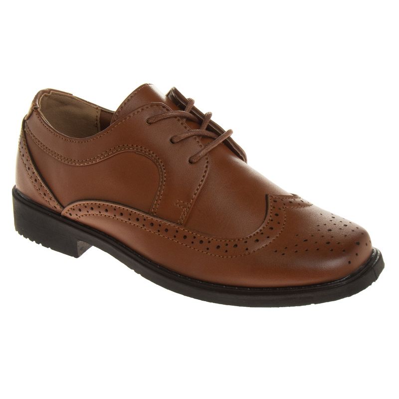 Josmo Boys/Girls Wingtip Oxford Lace Up Dress Shoes