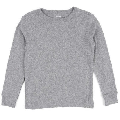 Leveret Kids Long Sleeve Solid Neutral Color T-Shirt